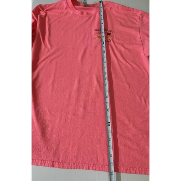 Women's Gildan Embroidery This is my Lucky Corn Hole T-shirt Size XL Pink - Picture 4 of 7